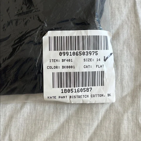 NEW J. Crew Women's Kate Pants Cotton Stretch Black Size 14 - Picture 3 of 6